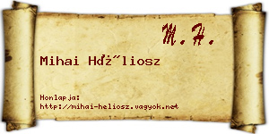 Mihai Héliosz névjegykártya